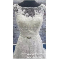 New collection soft lace brilliant wholesales strapless beads on waist with sweep train grown bridals